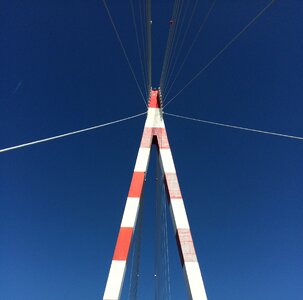 Structure red blue sky