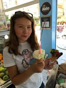Girl ice cream summer
