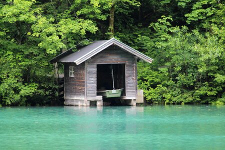 Boathouse lake azure lake photo