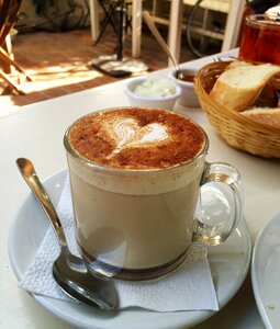 Capuccino latte art coffee photo