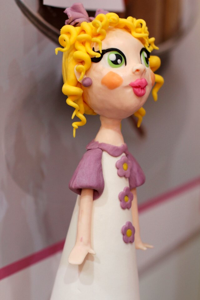 Dough figure plastic woman