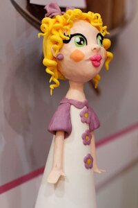 Dough figure plastic woman