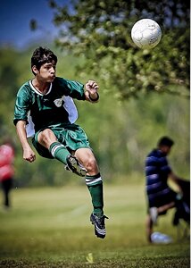 Kicking ball soccer ball photo