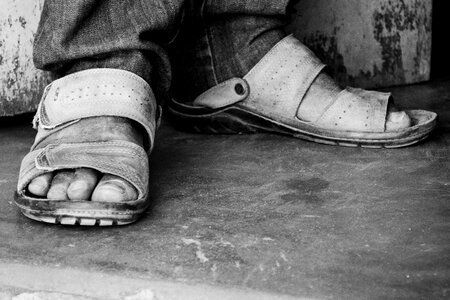 Feet man sandals photo
