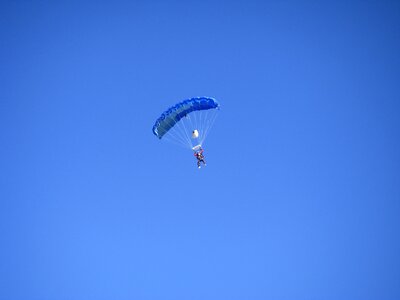 Skydiving parachute flying