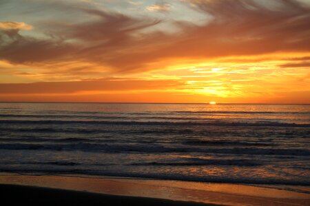 Romantic twilight beach photo