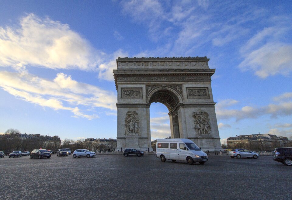 Triumphal arch paris france