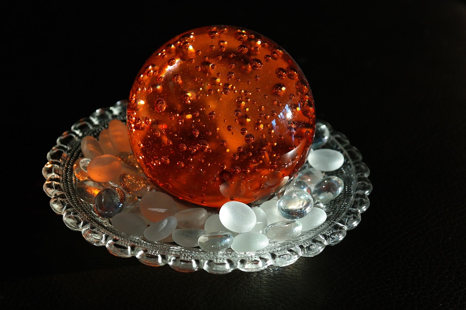 Orange decoration glass photo