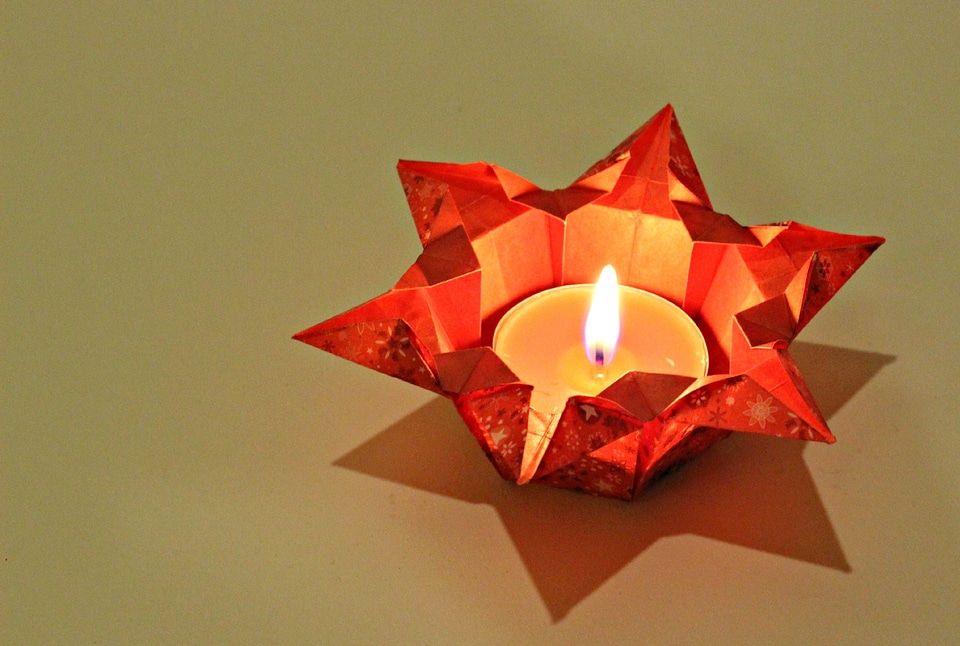 Star out of paper decoration christmas