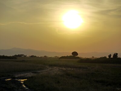Queen elisabeth national park sunset