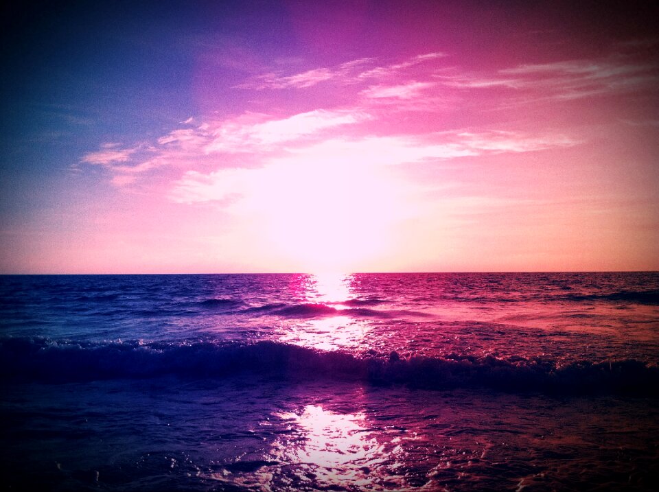 The light of the sun sun horizon
