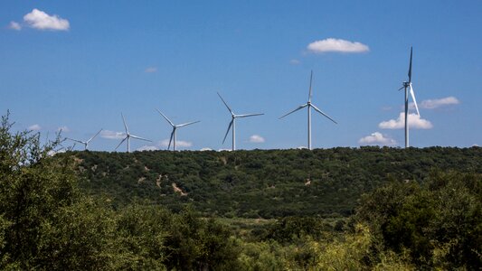 Energy wind turbines photo