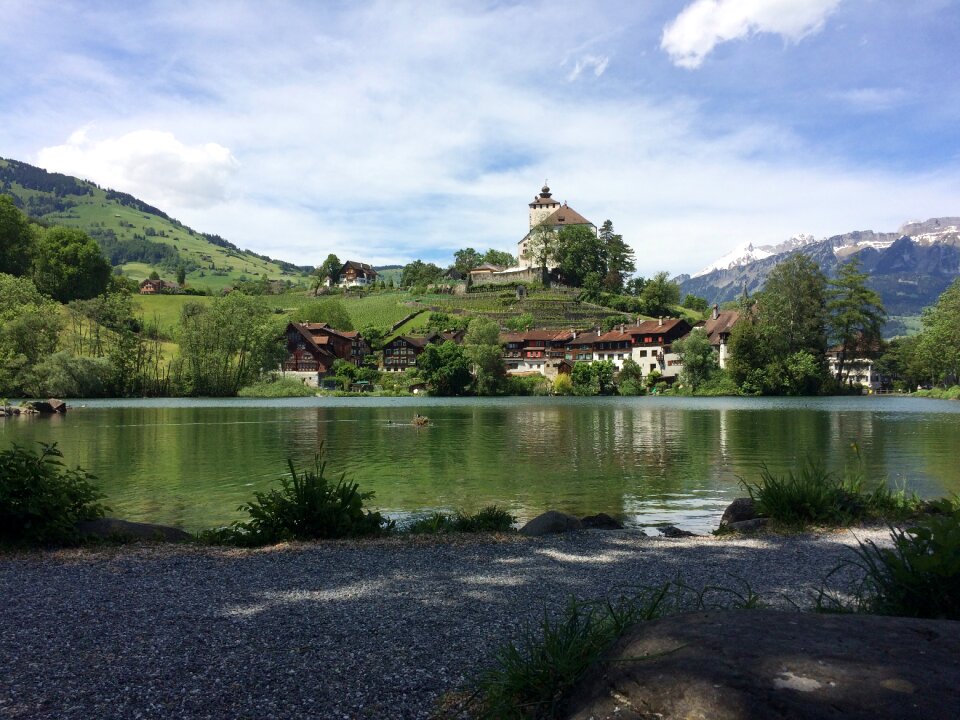 Mountains village landscape