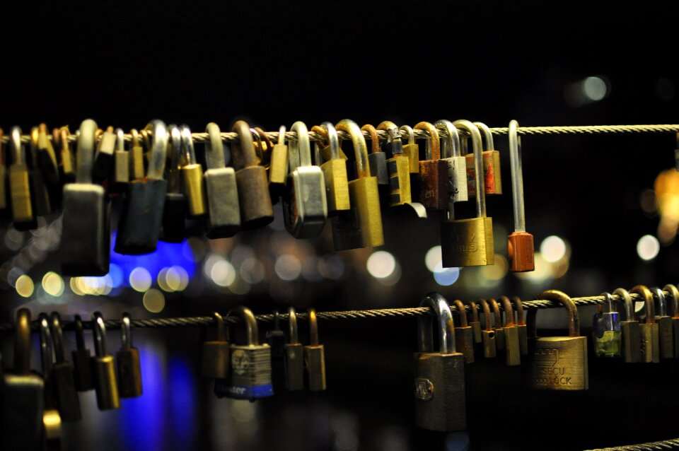 Padlock love bridge