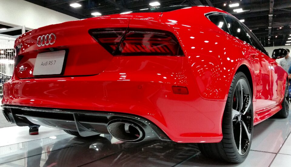 Red auto car show