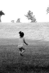 Black and white photo innocence characters