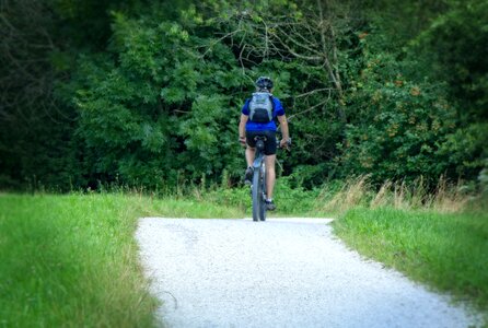 Leisure cycle path away photo