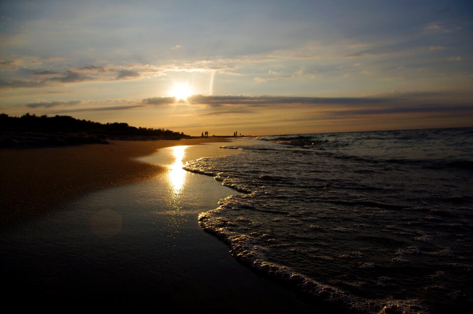 The sun sunset water