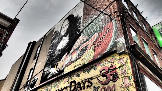 Wall decay painted