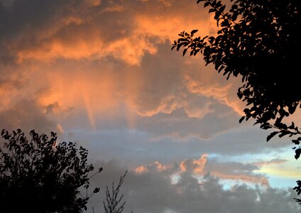 Afterglow clouds dusk photo