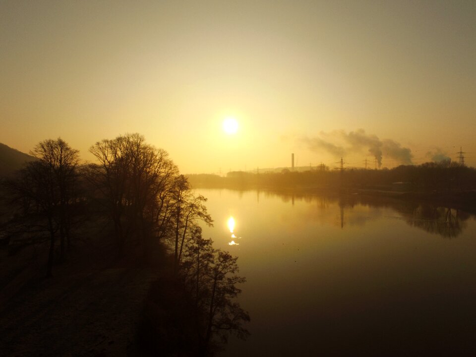 Winter sunrise sky