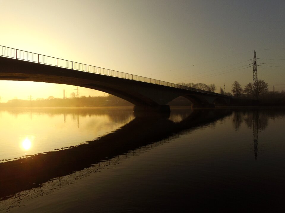 Winter sunrise water