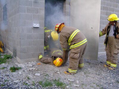 Training fireman firefighter