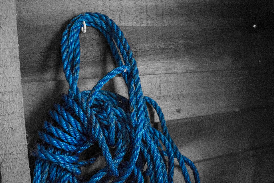 Cowboy cord blue rope