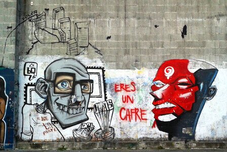 Wall urban street art photo