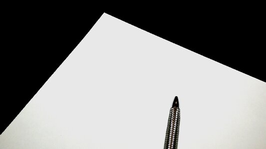 White paper pen blank photo