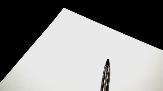 White paper pen blank