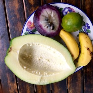 Exotic fruits martinique bananas photo