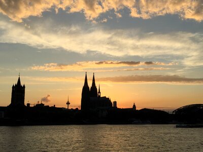 Sunset romance cologne cathedral photo