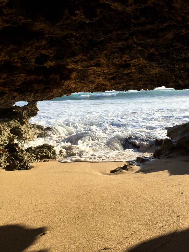 Bay sea rocky coast