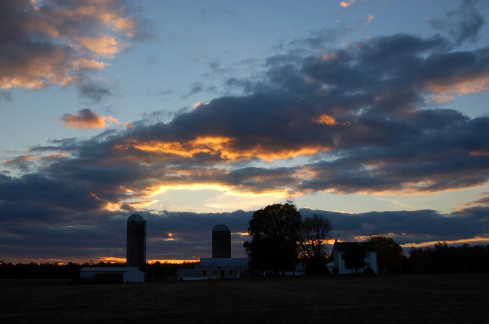 Sunset sunrise sky clouds photo