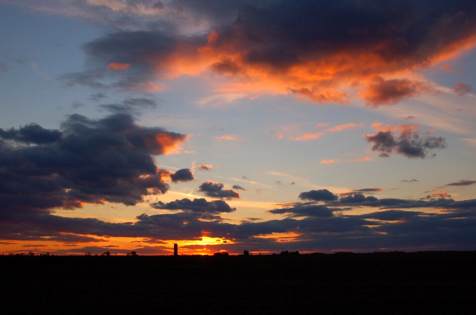 Sunset sunrise sky clouds photo