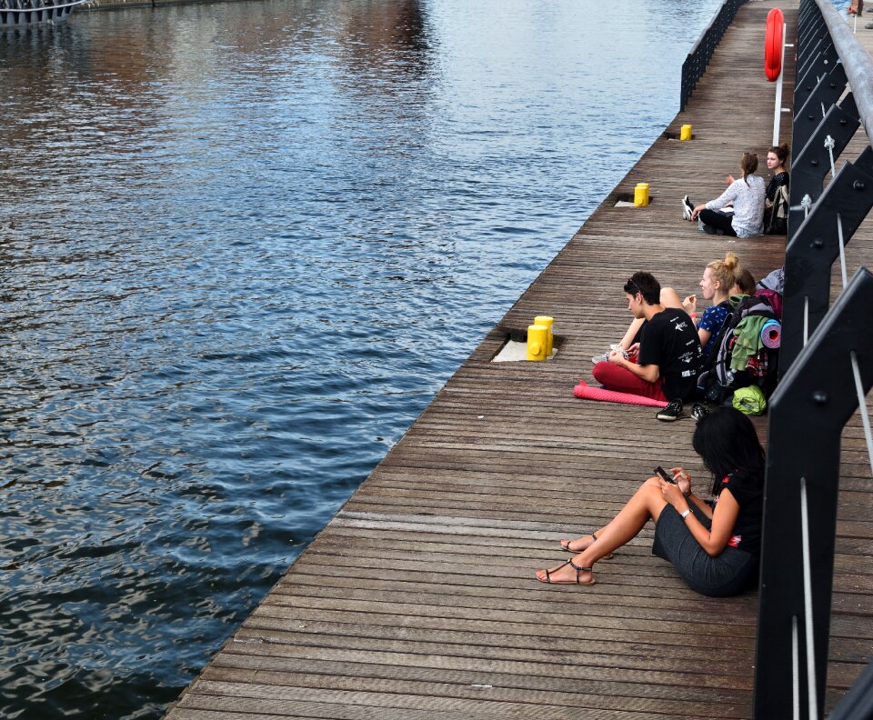 Gdańsk long seashore tourists