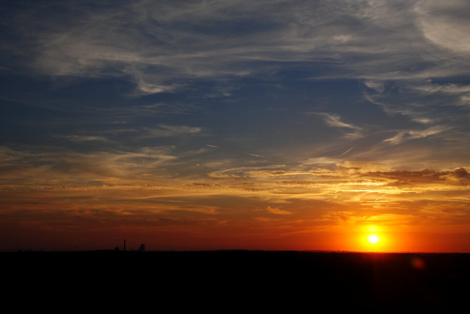 Meadow nature sunset