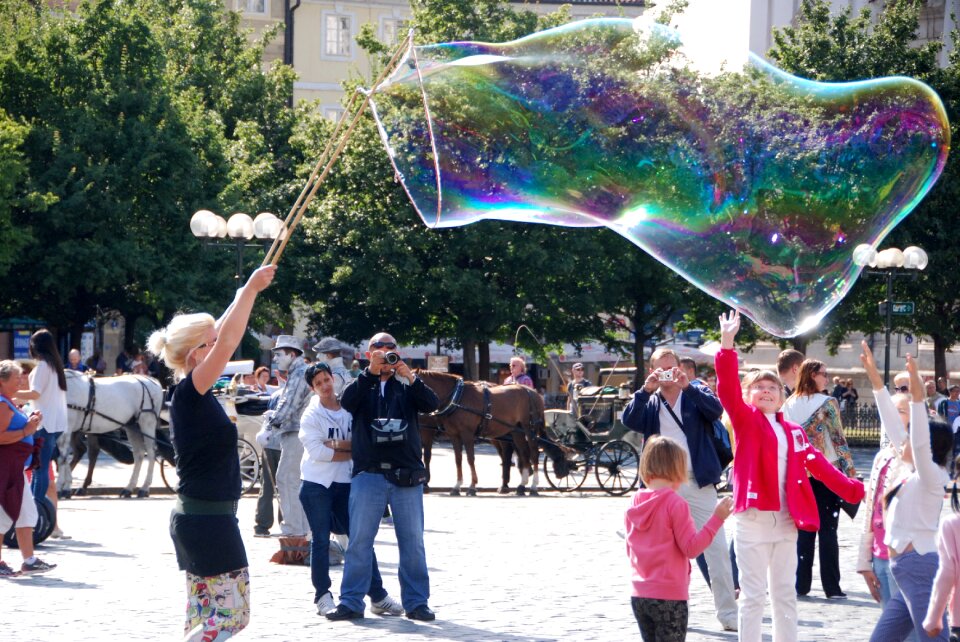 Soap bubbles children's games lightness photo