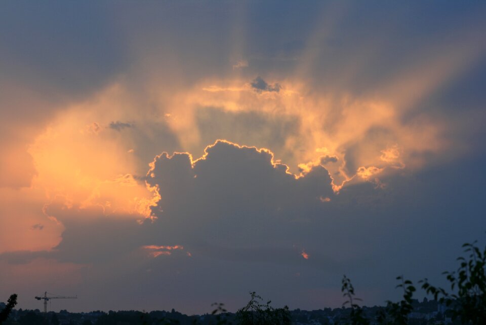 Esslingen sunset clouds