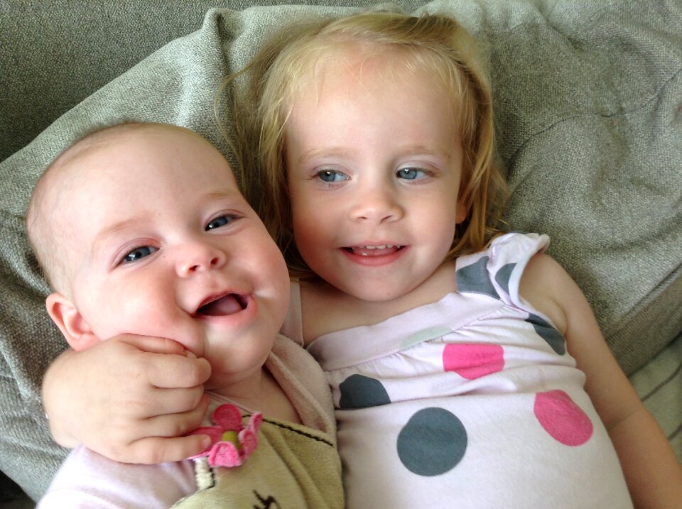 Girls blue eyes smile