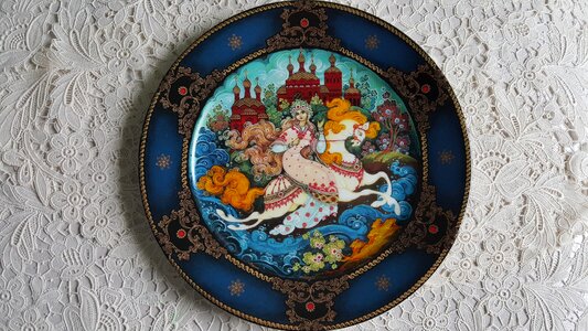 Summer plate multicolored