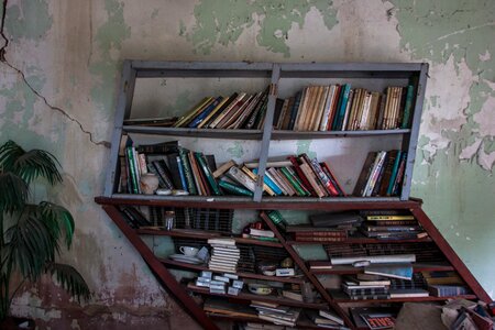 Leaning gray book gray books