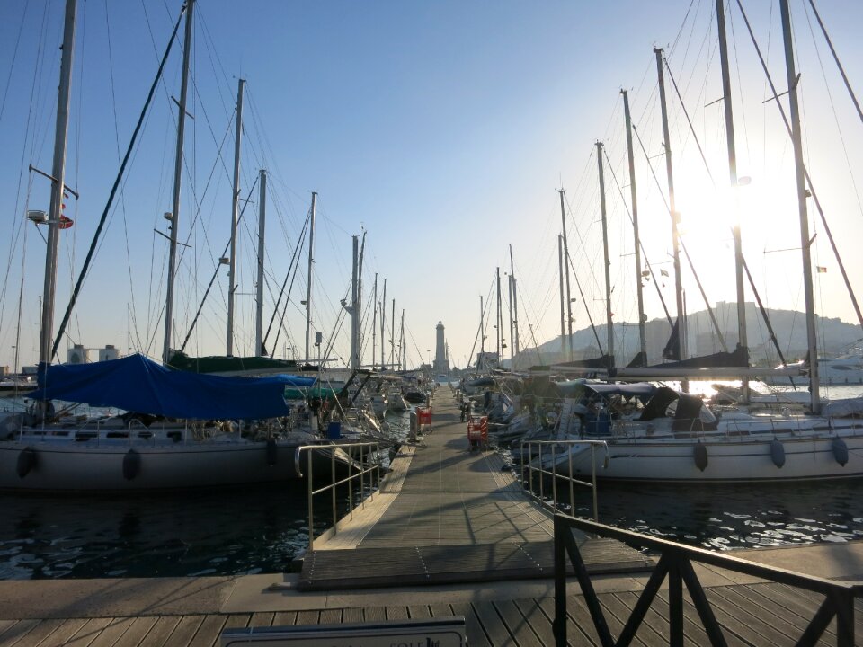 Sea mediterranean evening sun