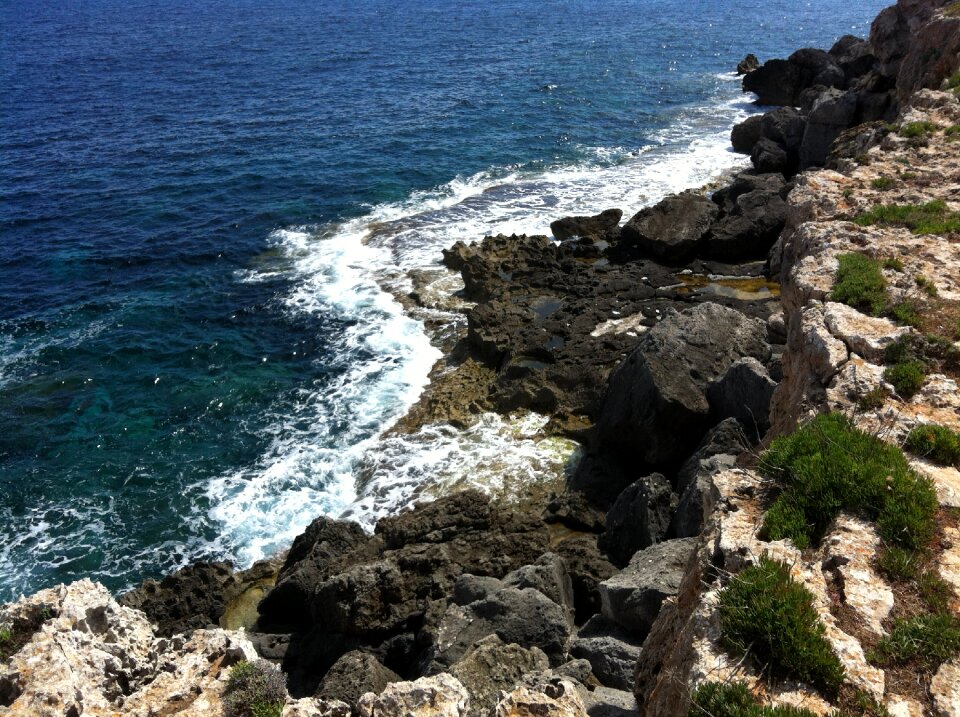 Rocky coast karg balearic islands photo