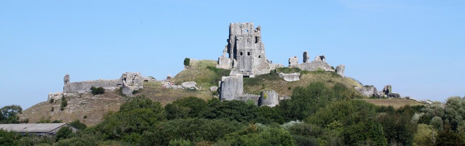 Corfe castle blue banner