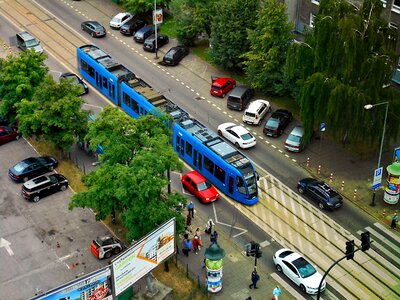 Tram the intersection street