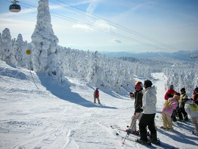Zao onsen zao ski resort japan photo