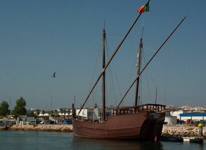 Tavira port old boat