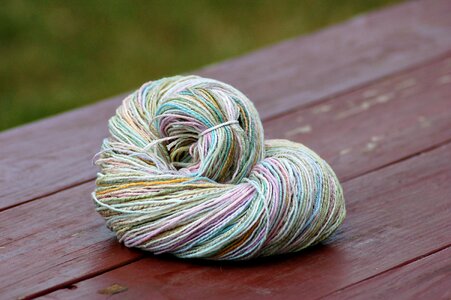 Handspun wool yarn photo